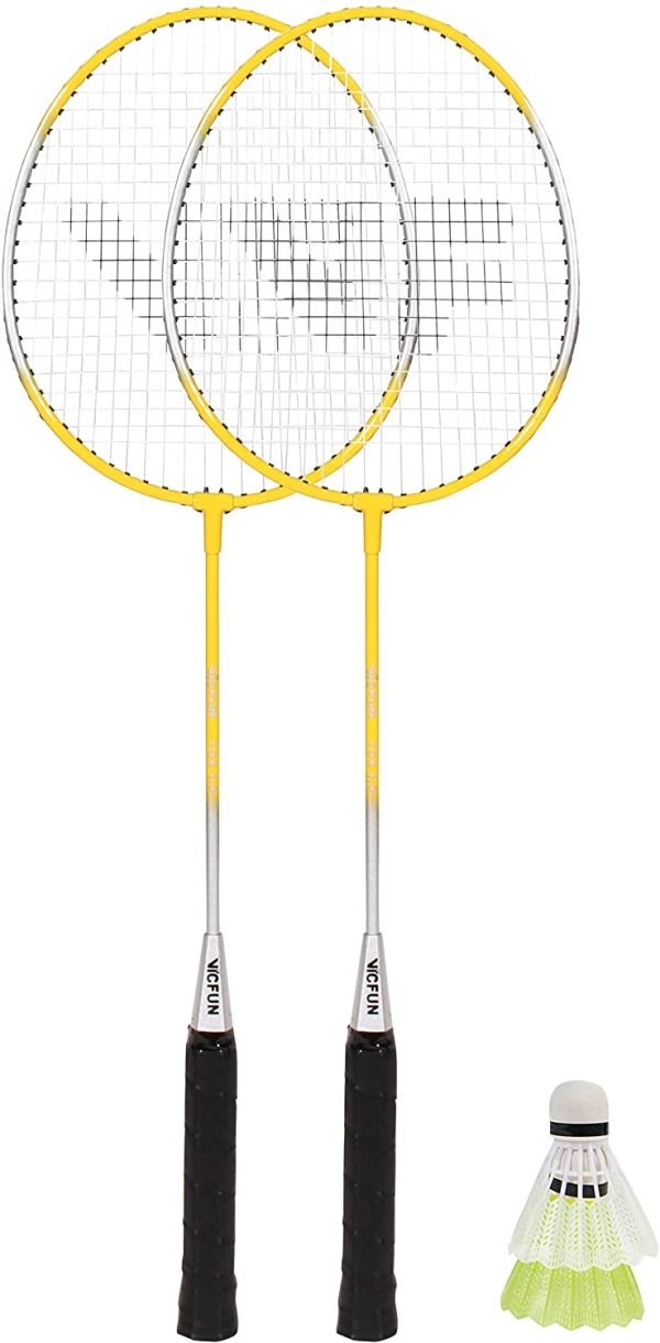 Vicfun - Set per Badminton, Colore: Rosso/Blu/Giallo/Nero - immagine 7