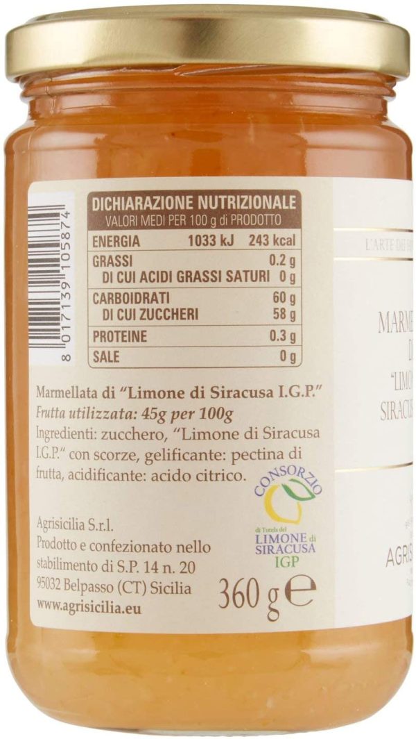 Agrisicilia AGR064 Marmellata di Limoni di Siracusa IGP - 360 g - immagine 7