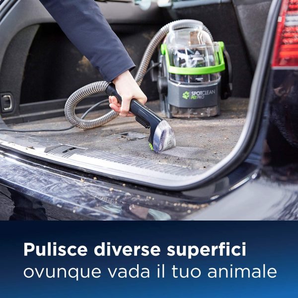 BISSELL SpotClean Pro Pet 15585 Pulitore Portatile, Nero Verde - immagine 2