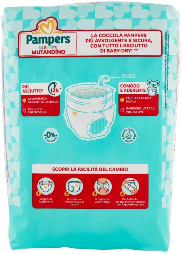 Pampers Baby Dry, Mutandino XL, 14 Pannolini, Taglia 6 (15+ Kg) - immagine 4