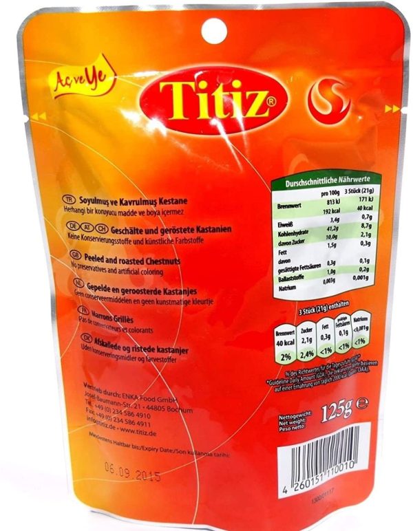 Set Pergamo Castagne arrostite e pelate Titiz Castagne pronte Castagne tenere (6x125g piccola confezione) - immagine 3