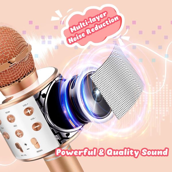 Tesoyzii Microfono Bluetooth Senza Fili Home Microfono Karaoke per Bambini - i Migliori Regali per i Bambini - immagine 5