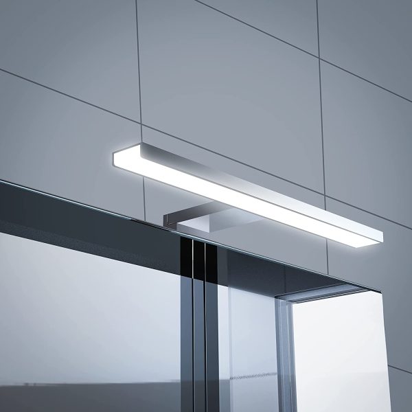 Lampada da Specchio Bagno 30 cm 7W 490LM 230V Bianco Freddo 3000K, Lampada da Bagno,IP44 Classe II,Morsetto su Specchio/Armadio/Illuminazione a Parete 300mm - immagine 7