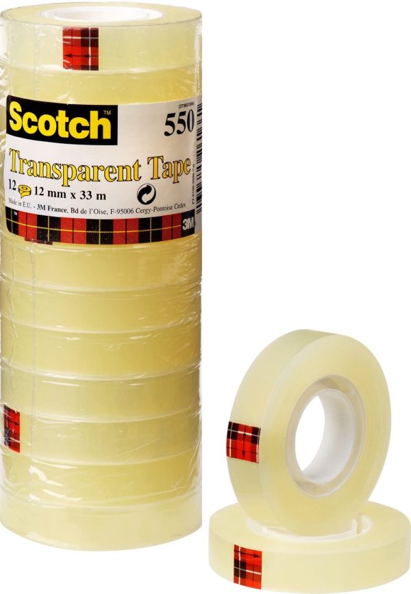 Scotch FT510283789 - Nastro Adesivo, Transparente, 12 mm x 33 m - immagine 3