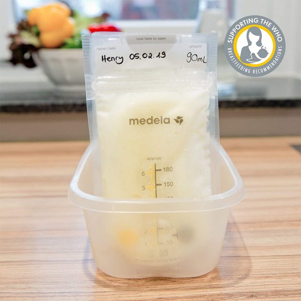 Medela Set di Sacche per la Conservazione del Latte Materno da 180 ml, Confezione da 25 Sacchetti per Raccolta del Latte Materno senza BPA con Doppia Chiusura, Congelamento e Scongelamento Rapido - immagine 5