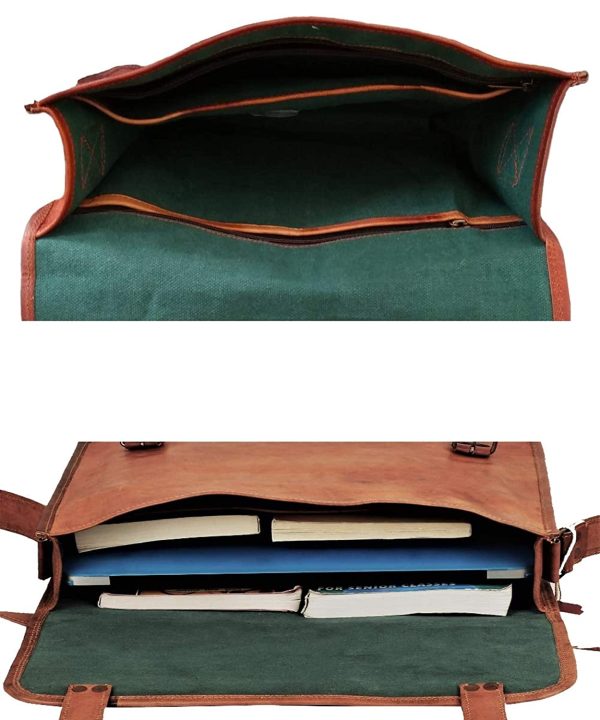 Borse in pelle da 13" pollici in vera pelle Messenger Messenger MacBook Air Pro Laptop Ipad Tablet Satchel Bag - immagine 9