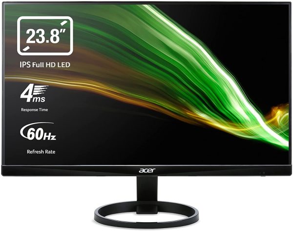 R240HYbidx Monitor per PC, 23.8", Display IPS Full HD, 60 Hz, 4 ms, 16:9, VGA, HDMI 1.4, DVI, Lum 250 cd/m2, ZeroFrame, Audio Out, Cavo VGA Incluso - immagine 2