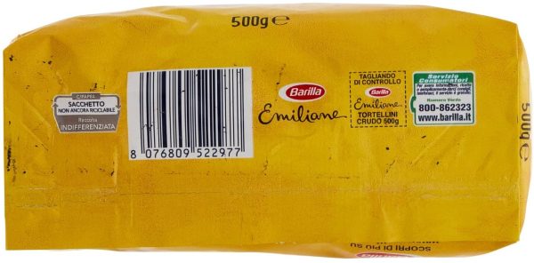 Barilla Pasta all'Uovo Ripiena Le Emiliane Tortellini con Prosciutto Crudo, 500 g - immagine 2