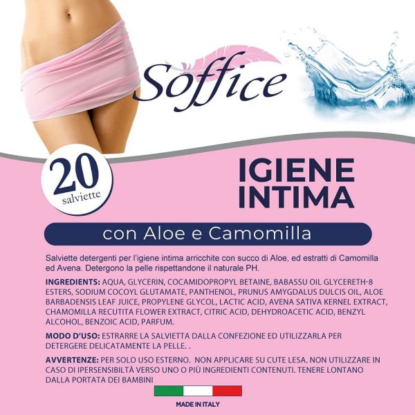 Soffice Salviettine Igiene Intima 1 confezione x 20 salviette - 120 g