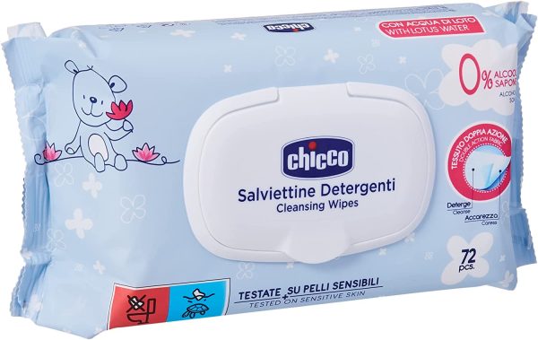 Chicco Salviette Neonato Detergenti Multiuso, Senza Alcool, Profumate, Adatte per Pelli Sensibili, 12 Confezioni x 72 Salviettine - immagine 4