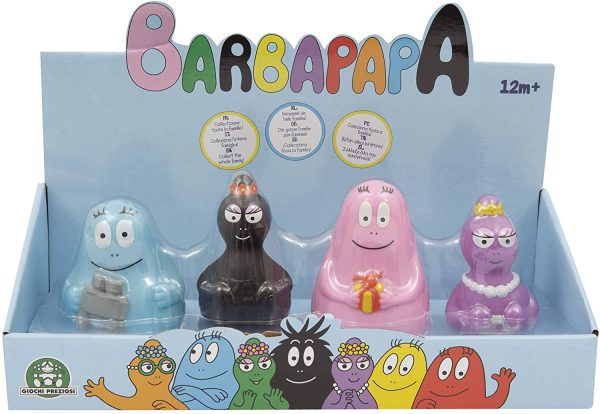 Barbapap??, Set con 4 Personaggi alti 8 cm, per bambini da 12 mesi, Giochi Preziosi, Multicolore, BAP06000