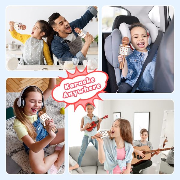 Tesoyzii Microfono Bluetooth Senza Fili Home Microfono Karaoke per Bambini - i Migliori Regali per i Bambini - immagine 3