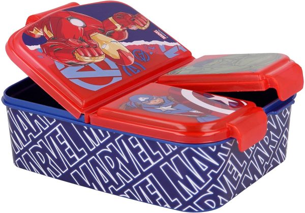 The Avengers |Caja de Almuerzo con 3 Compartimentos - Fiambrera Infantil para colegio - lonchera para Ni?os - immagine 3