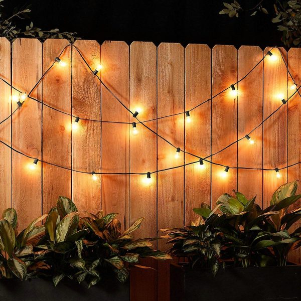 Catena Luminosa da 9 m per Esterni,  con 25 Lampadine per Giardino Impermeabile per Natale Matrimoni Feste Decorazione per Esterni Colore Bianco Caldo - immagine 6