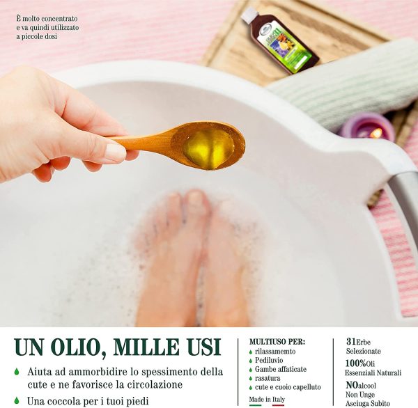 L'Angelica Olio D'Erbe 31, Miscela Oli Essenziali per Diffusore, per Massaggi e Aromaterapia, Tonificante, Rilassante, Flacone da 100 ml - immagine 8