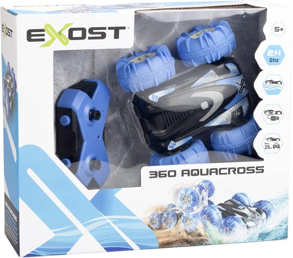 EXOST Macchina Telecomandata Fuoristrada, 360 Aquacross 2,4 Ghz, Batteria Ricaricabile, Si Muove sul Terreno e Galleggia sull'Acqua, Giocattolo per Bambini, Dai 5 anni - immagine 5