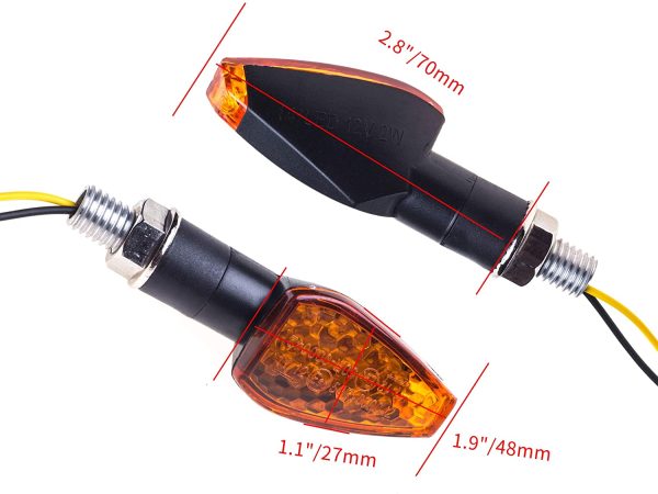 4pcs Indicatori di Direzione Moto 14 LED Luci di Segnalazione Luci 12V Impermeabile Indicatore di Direzione Universale per Moto Scooter Quad Cruiser Off Road - immagine 3