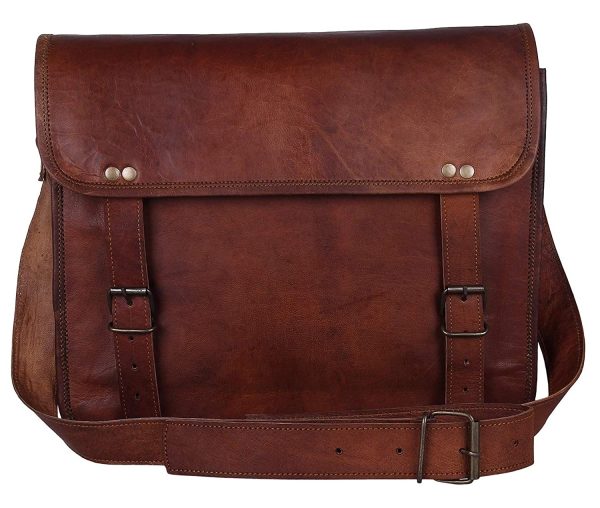 Borse in pelle da 13" pollici in vera pelle Messenger Messenger MacBook Air Pro Laptop Ipad Tablet Satchel Bag - immagine 4