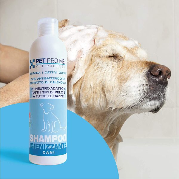 Virosac PetProMed - Shampoo Igienizzante ideale per eliminare i cattivi odori del manto del cane - 1 flacone da 250 ml con estratto di calendula - immagine 3