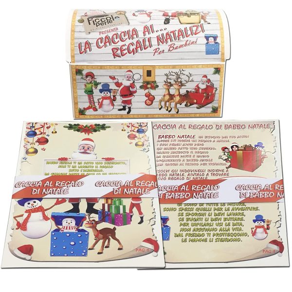 Caccia al tesoro natalizia in scatola per casa 8-12 anni - Giochi natalizi per bambini - Caccia al regalo di Babbo Natale - Caccia al tuo regalo di Natale - Giochi di natale per bambini - immagine 5