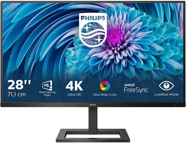 Philips 288E2A Gaming Monitor 28", IPS 4K UHD 3840x2160, 300cd/m2, Tempo di risposta 4ms, AMD FreeSync, Audio integrato, Multiview ( PIP, PBP ), 2xHDMI / Display Port / Vesa / Nero