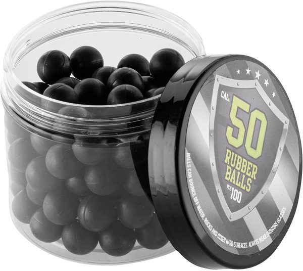 SSR 100 x Hard Rubber Balls Paintballs Training Shooting Reballs for Paintball And Defense Pistols 50 Cal. Palline in Gomma Dura per Paintball e Pistole da Difesa in Calibro 50 - immagine 2