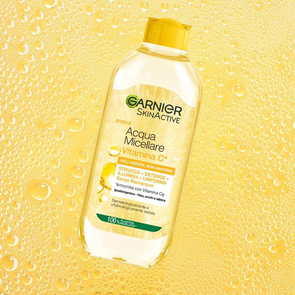 Garnier Acqua Micellare Tutto in 1 SkinActive, Con Vitamina C, Per Pelli Spente e Non Uniformi, Senza Risciacquo, 3 x 400 ml - immagine 6