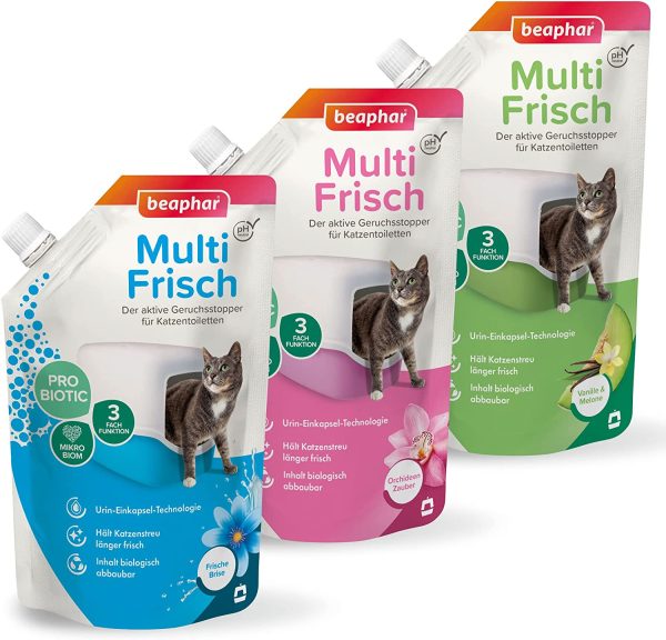 Beaphar, neutralizzatore di odori di Gatti “Multi Fresh, per Una ventata d’Aria Fresca?? prolunga la Durata della lettiera per Gatti, Profumo di Aria Fresca, 400 g - immagine 3