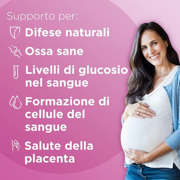 Multicentrum Mamma, Integratore Alimentare Multivitaminico e Multiminerale per le Donne in Gravidanza, con Acido Folico, 30 Compresse