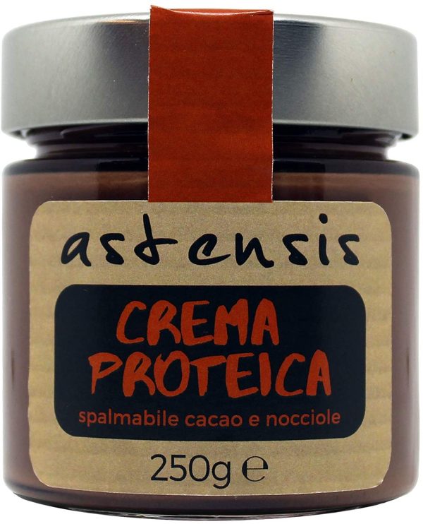 ASTENSIS Tris Proteico - Crema Proteica Spalmabile Pistacchio, Nocciola e Cocco Crunchy - Artigianali 250 Grammi - Proteine - Senza Zucchero, Senza Olio di Palma - Tris Proteico