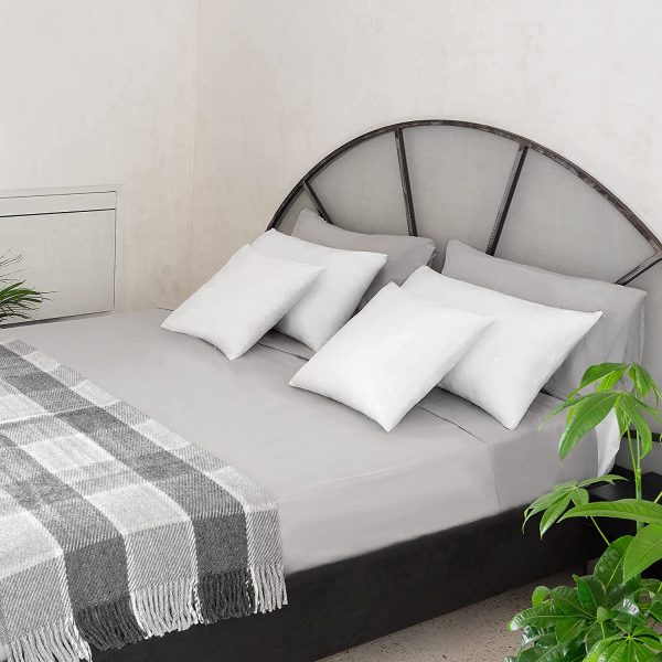 Cuscini Letto Coppia di Guanciali 40x70 per Dormire Imbottitura Standard Antiacaro Anallergico Traspirante Rettangolare per Matrimoniale Singolo con Federa in Cotone e Poliest. Sfoderabile e Lavabile - immagine 4