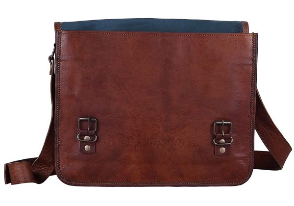 Borse in pelle da 13" pollici in vera pelle Messenger Messenger MacBook Air Pro Laptop Ipad Tablet Satchel Bag - immagine 7