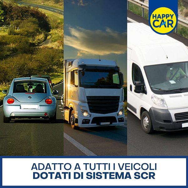 HappyCar ?C Adblue 10L per Motori Diesel, Additivo di Sintesi, Gas di Scarico, Con Tubo di Riempimento, ISO 22241, Made in Italy - immagine 4