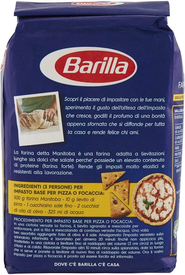 Barilla Farina di Grano Tenero Tipo 0 Tipo Manitoba per Pizza, Pane e Focaccia, 1 Kg - immagine 6