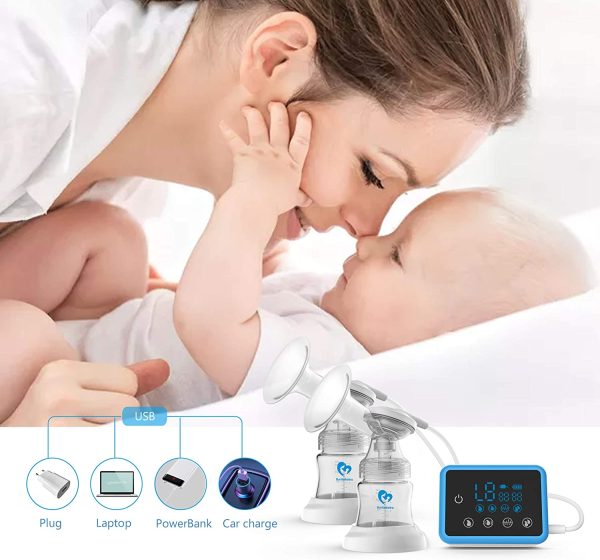 Tiralatte Elettrico,Bellababy Tiralatte con Touchscreen Sensibile, Modalit?? Multiple e Livelli di Aspirazione, Portatile, Vieni con flangia da 24mm - immagine 7