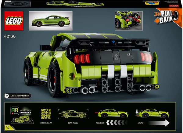 LEGO Technic Ford Mustang Shelby GT500, Modellino Auto da Costruire, Macchina Giocattolo, con App AR, 42138 - immagine 2