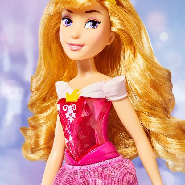 Hasbro Disney Princess Royal Shimmer-Bambola di Aurora, fashion doll con gonna e accessori, giocattolo per bambini dai 3 anni in su - immagine 5