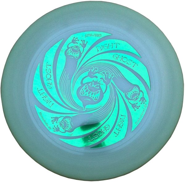 Ultimate Frisbee Discraft Ultra Star GHOST NIGHT GLOW di colore verde metallico - noctilucent