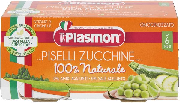 Plasmon Omogeneizzato Piselli e Zucchine 24x80g