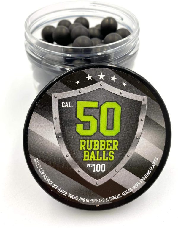 SSR 100 x Hard Rubber Balls Paintballs Training Shooting Reballs for Paintball And Defense Pistols 50 Cal. Palline in Gomma Dura per Paintball e Pistole da Difesa in Calibro 50 - immagine 3