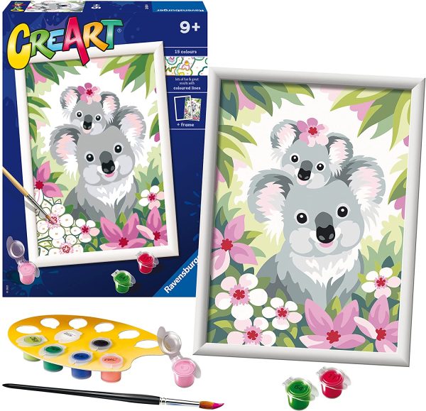 Ravensburger CreArt, Sweet Koala, Gioco Creativo per Bambini, Et?? Raccomandata 9+, Contiene una Tavola Prestampata e un Tracciato che Guida l'Attivit??, 20 x 27 x 5 CM - immagine 3