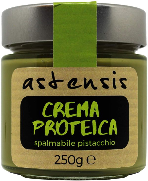 ASTENSIS Tris Proteico - Crema Proteica Spalmabile Pistacchio, Nocciola e Cocco Crunchy - Artigianali 250 Grammi - Proteine - Senza Zucchero, Senza Olio di Palma - Tris Proteico - immagine 7