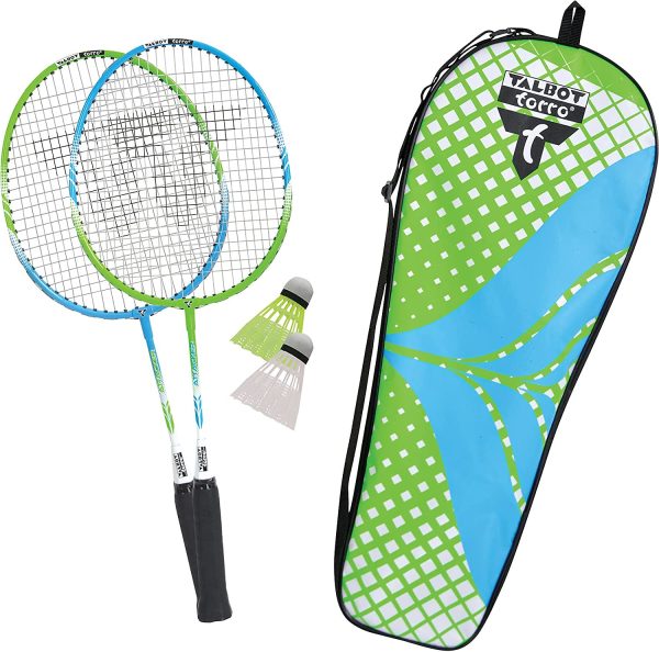 Talbot-Torro Set da Badminton 2-Attacker Junior, per Bambini, 2 Racchette più Corte 53 cm, 2 Volani, in una Borsa Preziosa, 449401 - immagine 2