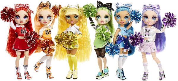 Rainbow High Cheer Fashion Doll - Abiti eleganti, pompon e bambola cheerleader Poppy Rowan, fashion doll "arancione", Serie Rainbow High Cheer, Regalo ottimo a partire dai 6 anni - immagine 2