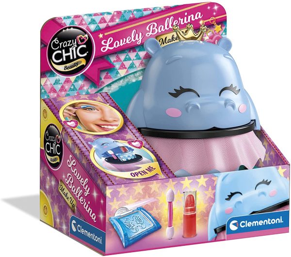 Clementoni - 18688 - Crazy Chic - Lovely Ballerina - Make Up, cofanetto cosmetici bambina, trousse da viaggio, trucchi bambina 6 anni, set cosmetici per bambini, gioco creativo - immagine 3