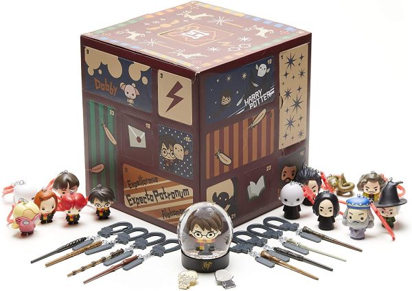 Paladone - Calendario dell'avvento di Harry Potter, cubo con 24 regali, conto alla rovescia per Natale