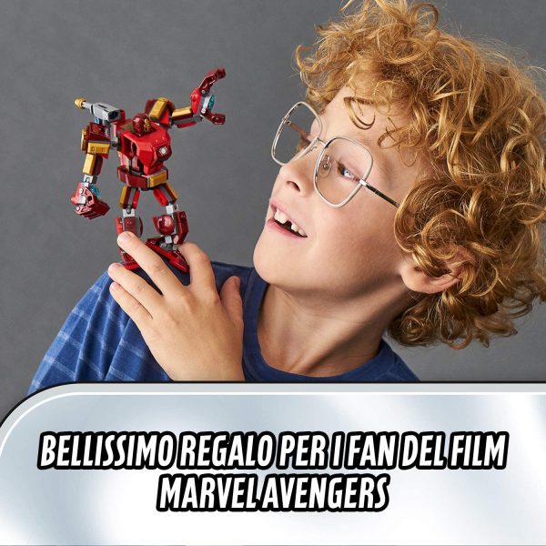 LEGO Super Heroes Marvel Avengers Mech Iron Man, Playset con Figura Mobile da Combattimento, per Bambini dai 6 Anni in su, 76140 - immagine 5