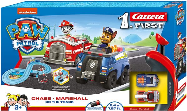 Carrera First Paw Patrol On the Track Pista Da Corsa Elettrica, Multicolore, 39.5 x 30.3 x 12.5 cm - immagine 6