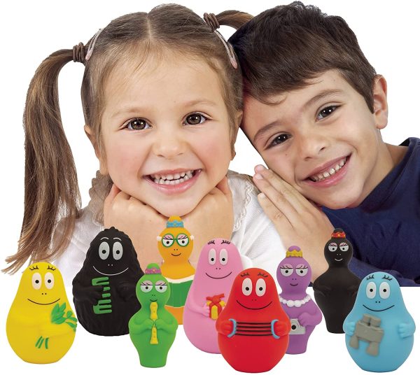 Barbapapà - Set con 9 Mini Personaggi alti 8 cm, Set completo della Famiglia Barbapapà, collezionali tutti, per bambini a partire dai 12 mesi, Giochi Preziosi, BAP07001