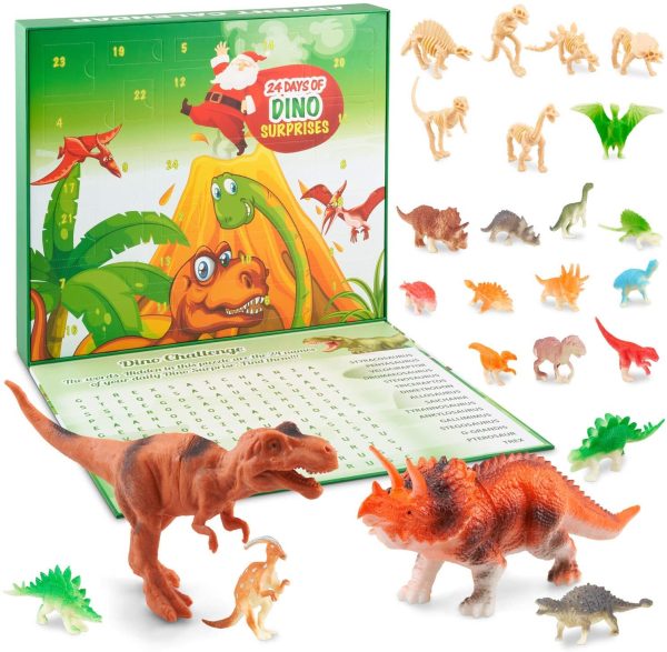 HAPIDS Dinosauri Giocattoli Natalizi Calendari Dell'avvento per Bambini 2020 - immagine 3